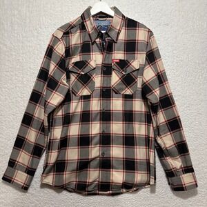 Dixxon Flannel Co The Johnstown Flannel Shirt Mens Medium Plaid D-Tech Button Up